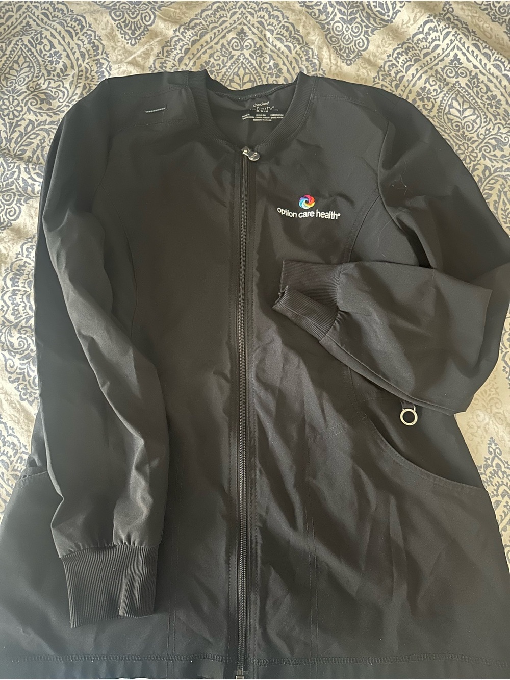 Cherokee Black Zip-Front Men's Shirt Jacket